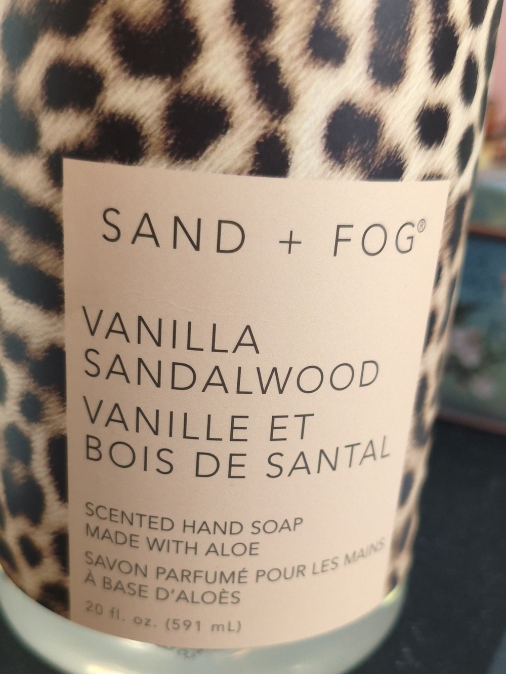 Sand + Fog Vanilla & Sandalwood hand soap